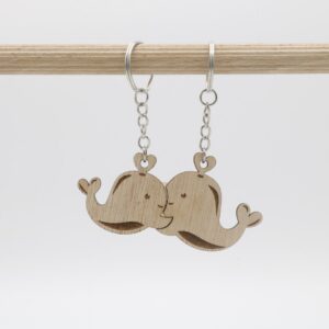 Whales Large Duo Keyring