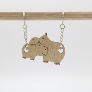 Hippos Large Duo Keyring